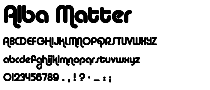 Alba Matter font